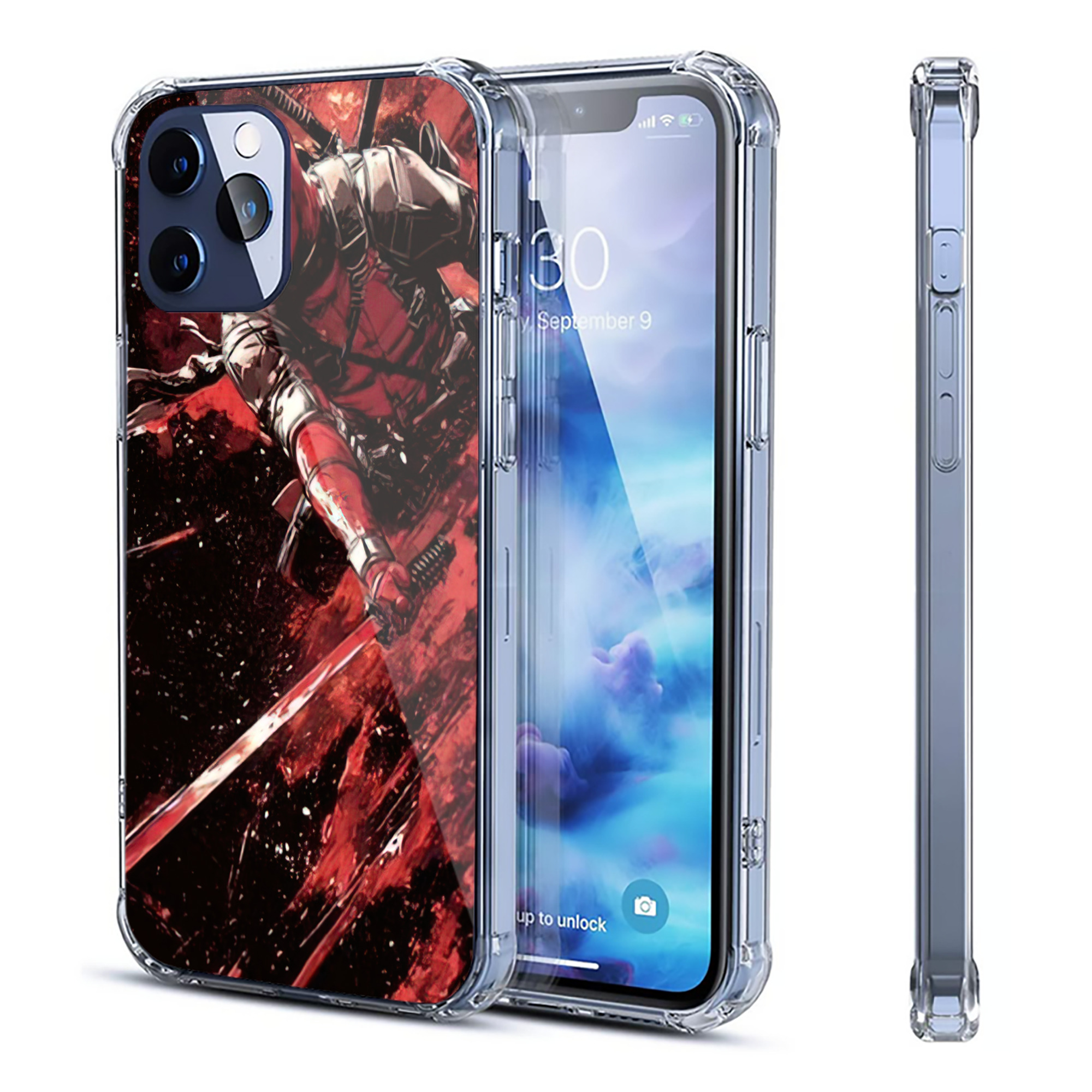 （画像用） Deadpool デッドプール 【iPhone 12シリーズ対応】透明スマホケース（クリアソフトケース）